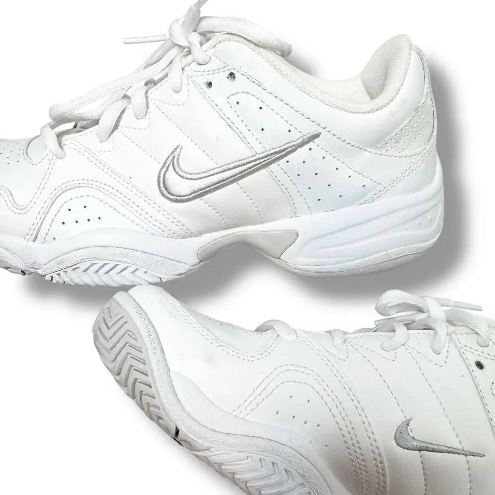 Nike City Court Perforated White Leather Sneakers Tennis Women’s Shoes Size 7